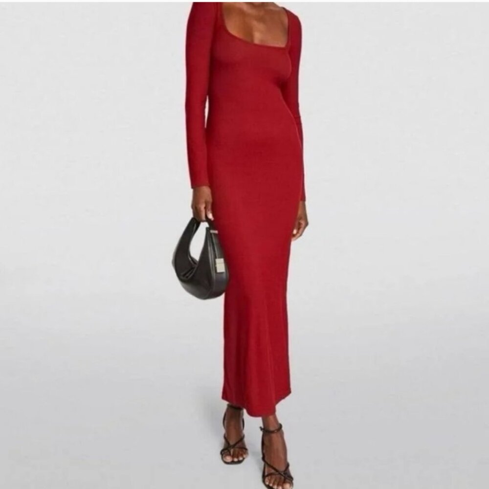 Skims Red Lounge Dress